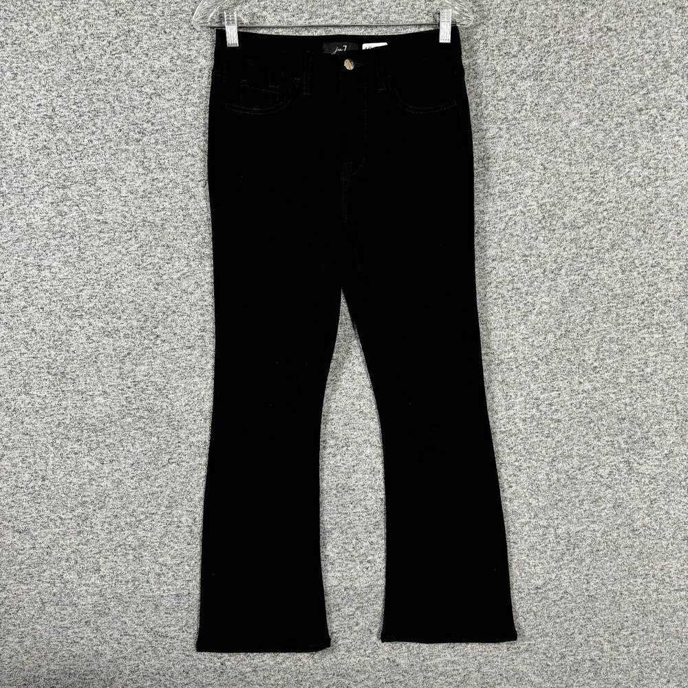 Jen 7 74AMK Women's Size 4P Petite Black Slim Bootcut Stretchy Pants